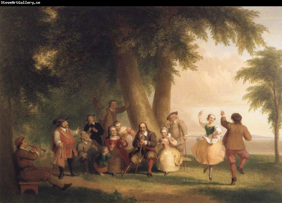 Asher Brown Durand Dance on the Battery in the Presence of Peter Stuyvesant